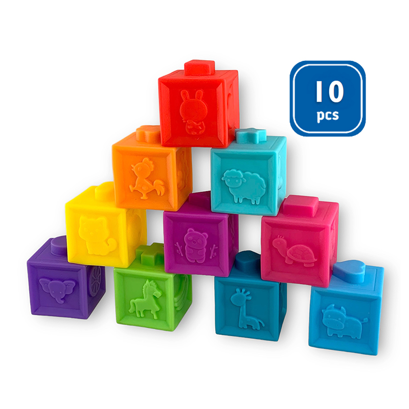 Hap-P-Kid Little Learner Soft Building Blocks | Stacking Block | 12 months+